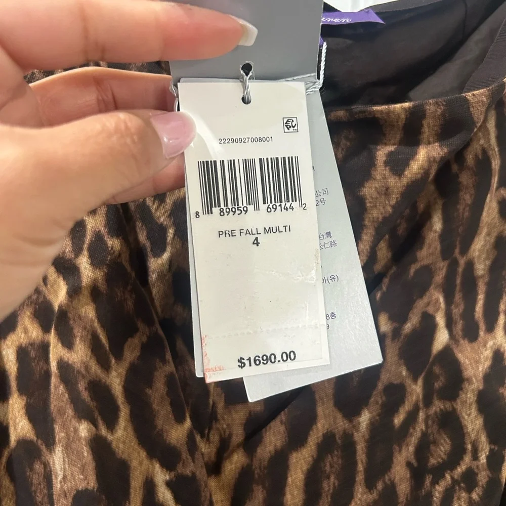 Ralph Lauren Leopard Print Wide Leg Pants - Picture 4 of 4